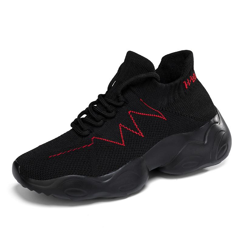 2025 summer new dad shoes socks shoes casual sports shoes breathable heightening socks shoes large size 35-47