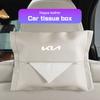 UPVD5 Car Leather Tissue Bag For GT Rio K5 K2 K3 Sportage Ceed Sorento Picanto Stinger Soul Seat Back Paper Bag Hanging Organizer