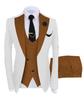 2025 European & American Men's Three-Piece Suit Set - Business, Banquet, or Groomsmen Attire