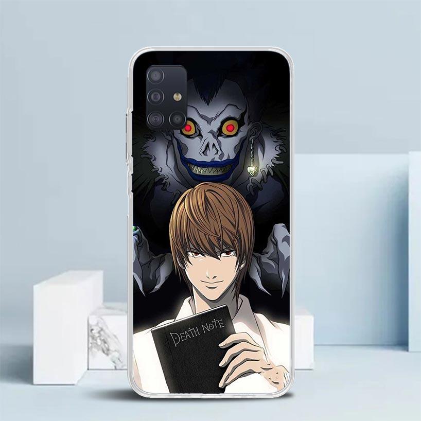 N-Note D-Death Anime Ryuk Soft Cover for Samsung Galaxy A12 A22 A32 A52 A72 A02S Phone Case Note 20 Ultra 10 S10 Plus A51 A71 A5