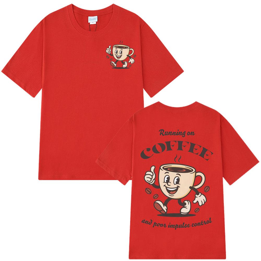Funny Coffee Vintage Graphic Tees Summer Shortsleeved Loose Casual Tshirt Unisex Unisex Fashiona Highquality Tshirts Tops