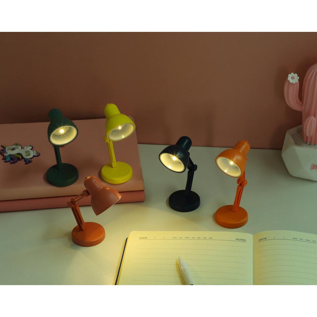 Lamp Mini Table Led Folding Portable Small Night Light Button Powered Battery