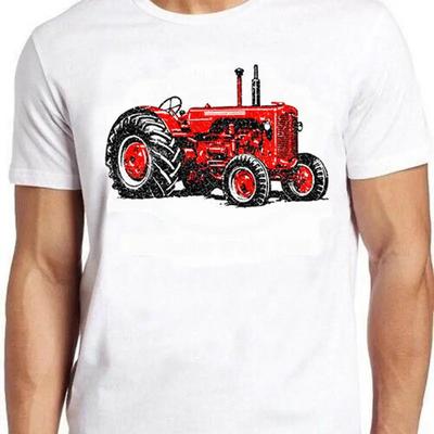 Tractor Distressed Red Farm Funny Meme Cool Cult Movie Gift Tee T Shirt M790