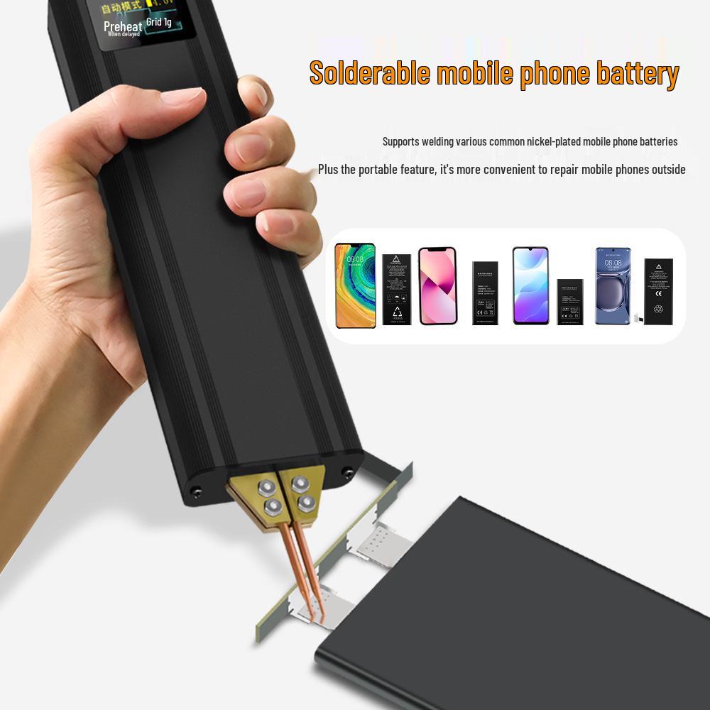 Handheld Battery Spot Welder with Color Screen for Mobile Phone and 18650 Lithium Batteries