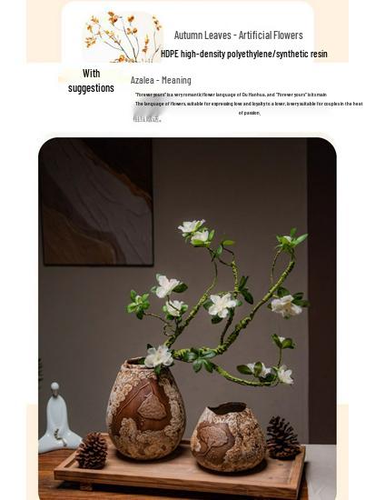Vaso in Ceramica Wabi-Sabi a Forma di Capsula di Loto per Fiori Secchi - Decorazione Zen per Tavola da Pranzo