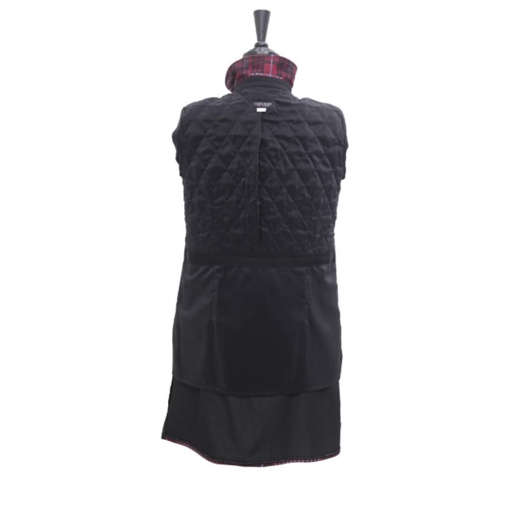 Shiz Madam Women Color Block Check Long Jacket J31721