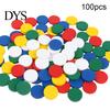 100Pcs/Set Wooden Colorful Disc Chips Mathematics Teaching Aids Children Toy
