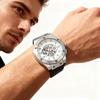 Men'S Watch Hollow Imitation Mechanical Outdoor Leisure Fashion Silicone Belt Quartz Watch Sports Men'S Watch