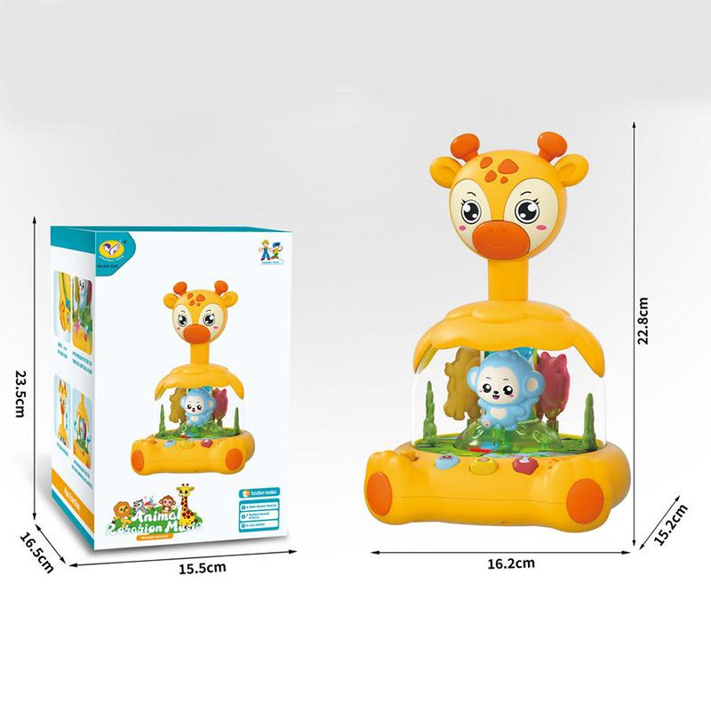 

Giraffe Musical Rotation Toy, Interactive Baby Learning, Light & Sound Yellow Giraffe Theme, Infant Sensory Exploration
