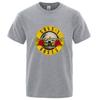 Guns N Roses Pure Cotton T Shirt  Hard  Men and Women Te Hip Hop Fashion Light Luxury Trend Street Boys Clothing Music