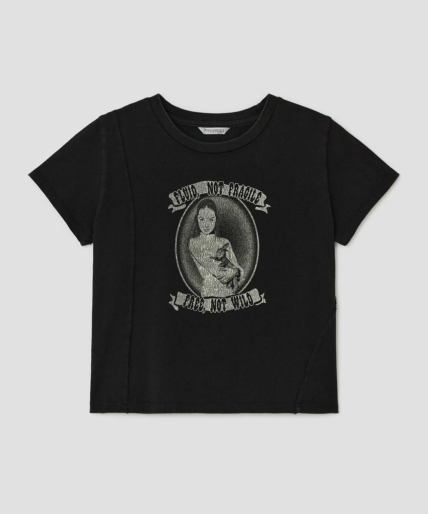 Taibseobiseu Washed Not Fragile Top [Black]
