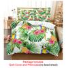 Quilt Duvet Cover Bedding Set Pillowcase Linens Green Plant 3D Queen King Size Double Bed Full Single 220x240 200x200 Bedroom