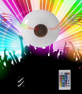 Bec LED UFO de Mare Putere cu Bluetooth, Multicolor, pentru Muzică