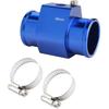 Universal Blue Water Temperature Temp 26mm-40mm Sensor Gauge Joint Pipe Radiator Hose Adapter With 2 Clamps Auto Parts