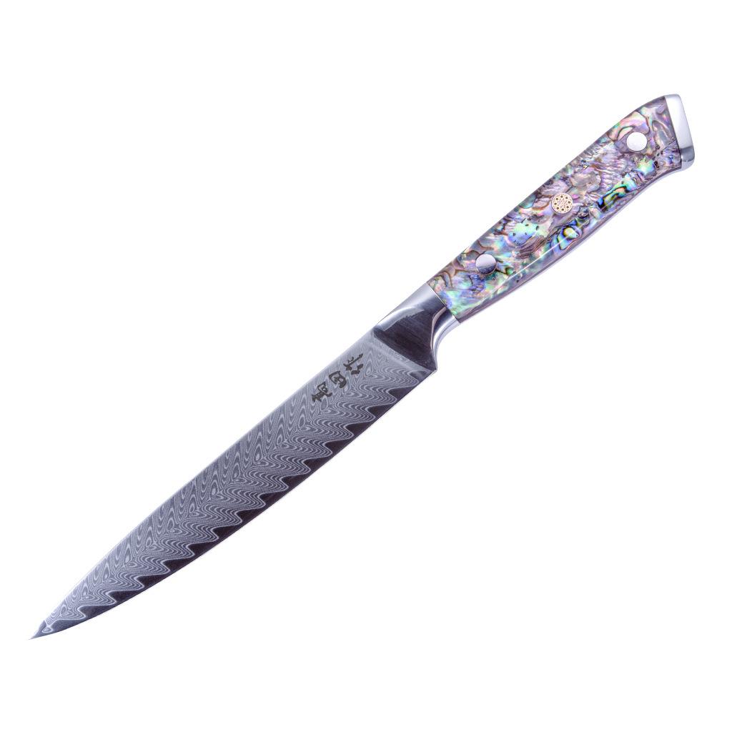 5.8 Inch Utility Knife 67-layers Damascus VG-10 Steel Blade Abalone Shell Handle Sharp Barbecue Steak Cleaver Kitchen Knives 5.8 inch