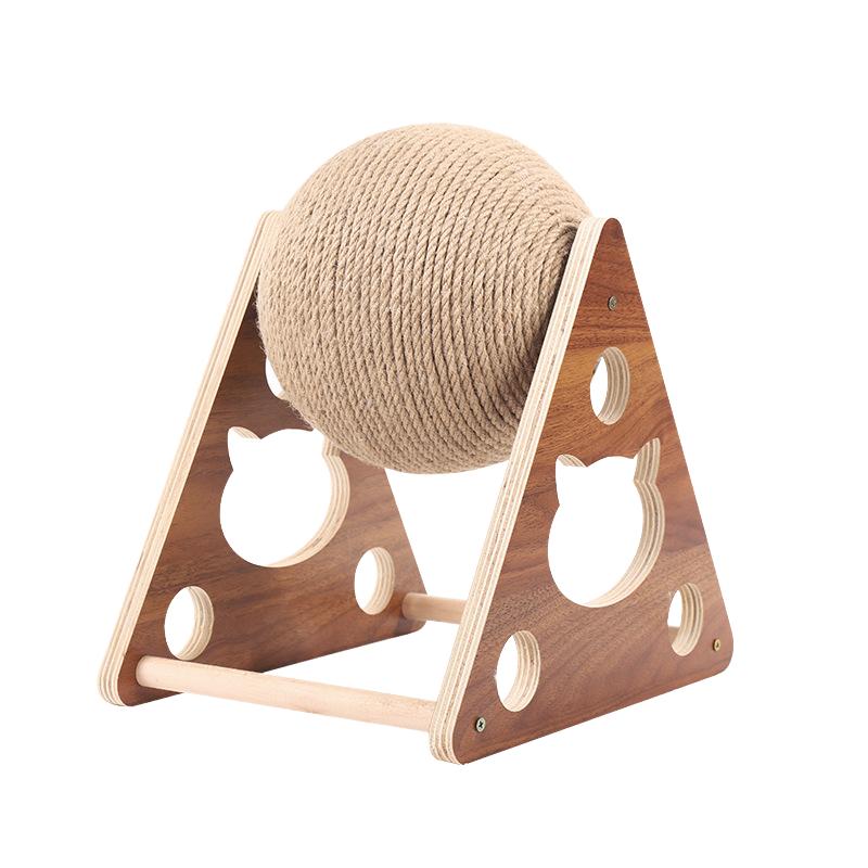 Sisal Cat Scratcher Ball - Durable Rolling Ball Cat Scratching Board, Non-Shedding Cat Climbing Frame Toys for Indoor Cats (Yellow,S) жёлтый