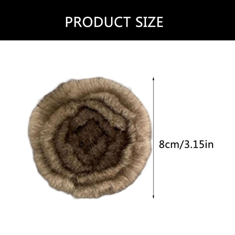 Flower Brooch Pin Imitation Mink Plush Brooch Soft and Comfortable Designs Accessory for Women Various Decoration