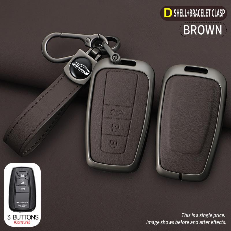 Car Key Case For Toyota Prius Camry Corolla C-Hr Chr Rav4 Prado Izoa Levin Avalon Zinc Shell Cover