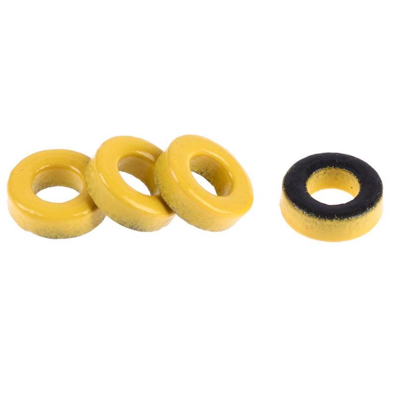 T37-6 Eisenpulverkerne 9,5*5,2*3,3mm Al=3,0nH/N² 8,5µo Eisenpulverkern Ferrit Ringkern Beschichtung Gelb Grau