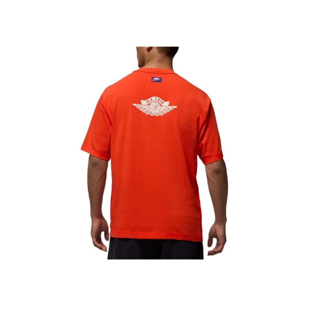 Jordan SS25 Serie Aria Rara Moda Comoda Semplice Maglietta a Maniche Corte Top da Uomo Rosso Vela Chile IB3130-673