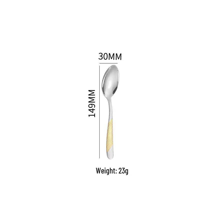 Stainless Steel Western Cutlery 4-Piece Set: Steak Knife, Fork, Spoon.