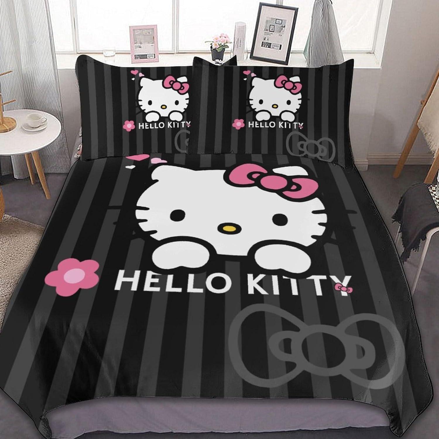 

Домашний текстиль Трехпредметный Черный Мультяшный Цифровая Печать Стеганое Одеяло Наволочка Постельное Белье 90 * 200