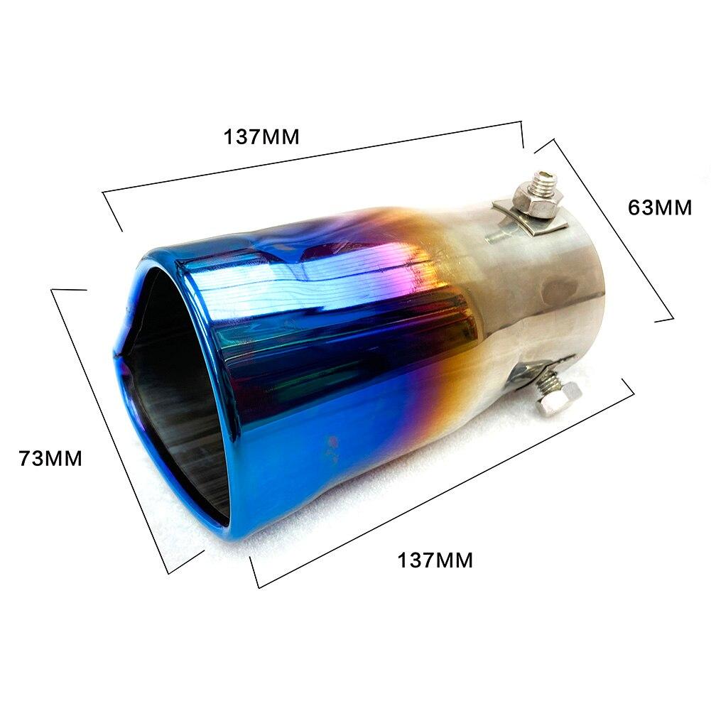 Universal Exhaust Tail Pipe Muffler 2.5 Inch ID Inlet Bolt-on Heart Edge Car Universal Stainless Steel Outlet Muffler