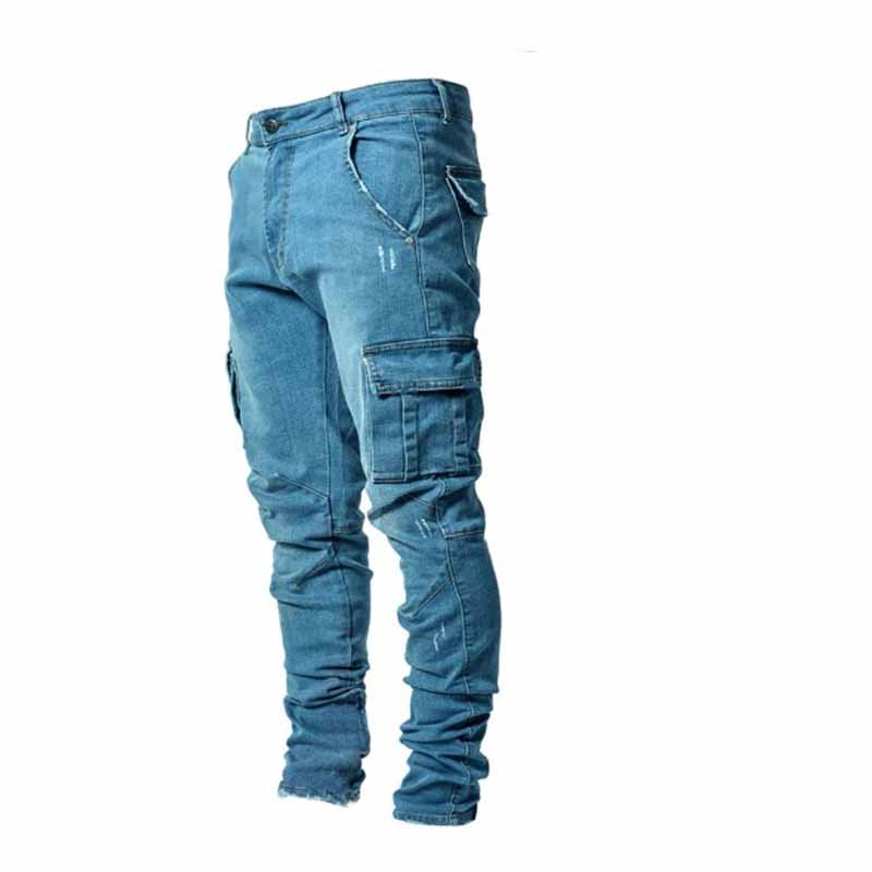 

Мужские джинсы весна-осень, тонкие, узкие, с боковыми карманами, тонкие, обтягивающие, с короткими штанинами XS