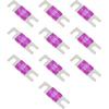 10 Pcs 100A 12V Gold-Plated Mini ANL Fuse for Automotive and Marine Audio Video Electronics, Purple
