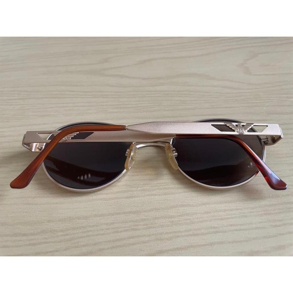 Used ARMANI Armani Sunglasses Oval Metal Frame Sunglasses