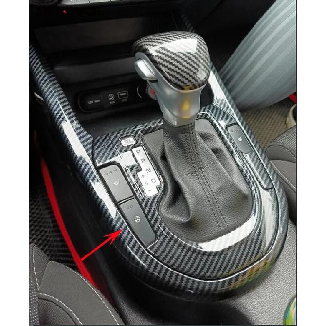 For Kia Forte Cerato - 2024 K3 - Carbon Fiber Gear Shift Box Cover Trim Molding Decoration Frame Car Accessories