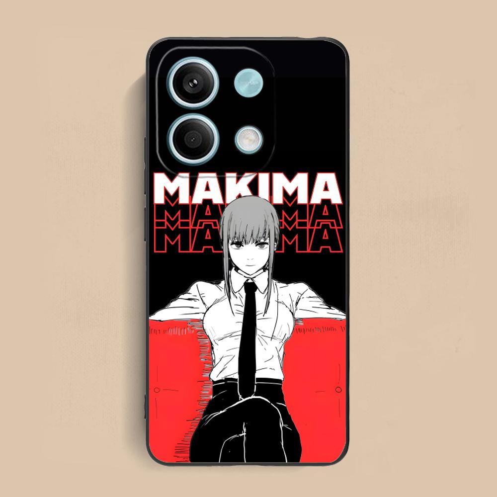 Chainsaw Makima Phone Case for Xiaomi Redmi Note 14 13 12 11 A5 3 2 1 Pro Plus 4G 5G Colour Printing Pretty Cover Smartphone