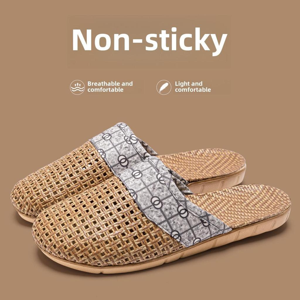 Four Seasons Sandals and Slippers Hotel Cotton and Linen Slippers Ladies Spring Autumn and Summer Home Couples Linen Home Wear Slippers