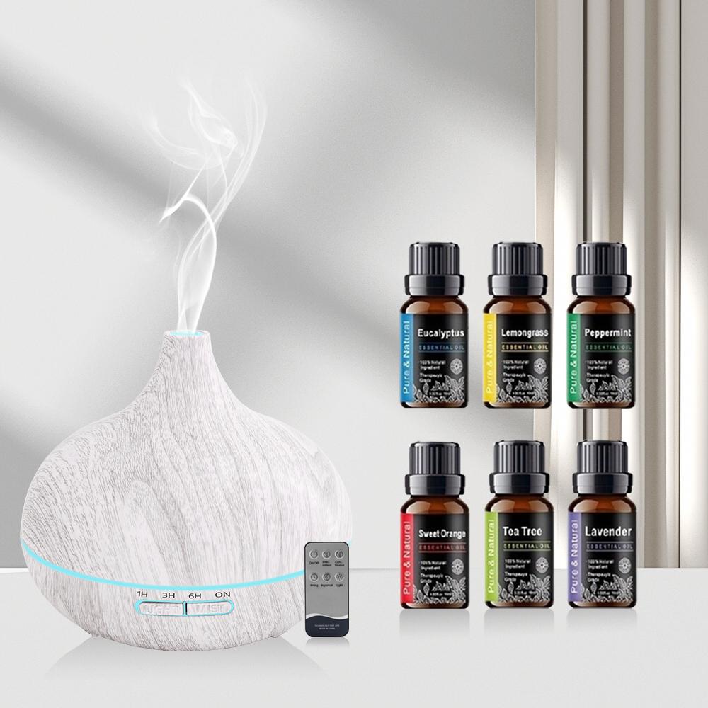 

Диффузор для дома для домашней ароматерапии Диффузор для аромамасла 550 мл для дома Ультразвуковой распылитель эфирного масла Пульт дистанционного управления Очиститель воздуха