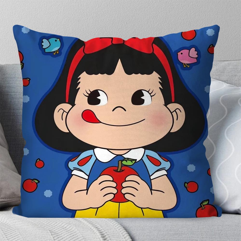 Classic Mascot P-Peko Animation Pillow Case Square Pillow Bedroom Sofa Leisure Comfort Cushion Living Room Home Decoration 40X40