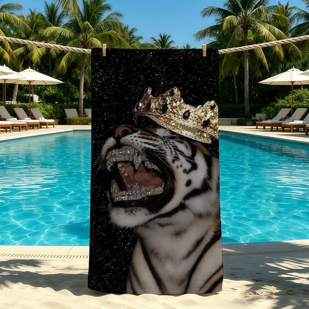 Animal Cool Diamond Towel For Outdoor Camping Beach Towel Super Absorbent Quick-Drying Summer Towel