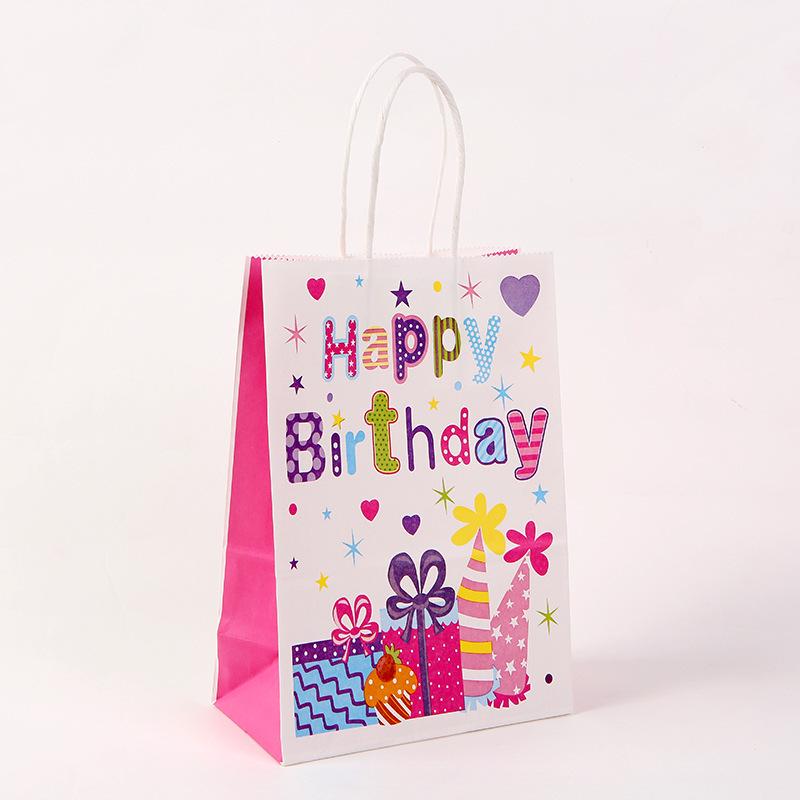 Kraft Paper Birthday Party Tote Bag - Clothing & Gift Packaging with Printed Logo