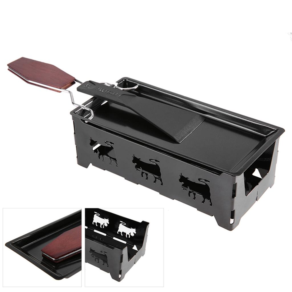 , carbon steel that melts cheese evenly, with wooden handle for comfortable cooking