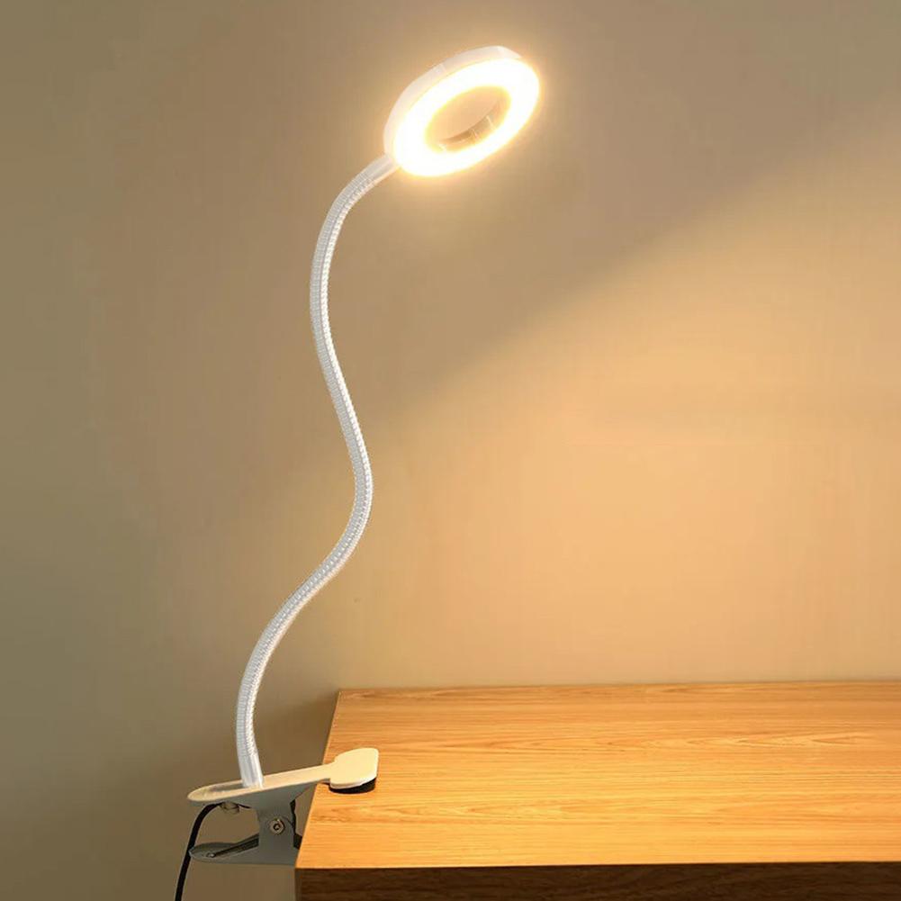 LED Reading Table Light Horn Model Eye-Caring Night Light 360°Flexible Study Read Light for Photographing Reading Makeup