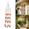Home Exterior Rain Chain Iron Cup Hanging Water Guide for Gutter Outlet and Roofline Use with Suspended Cup Layout for Porch Covers
