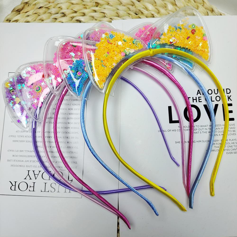 Super Cute Cat Ears Sand Crown Headband for Girls - Princess Hair Accessory
