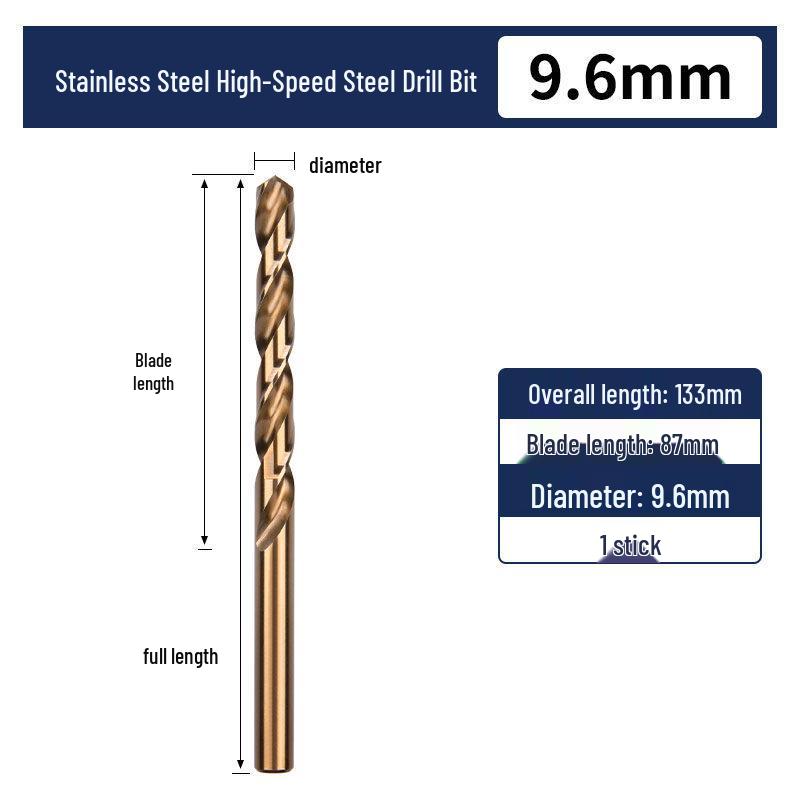 Cobalt Twist Drill Bit for High-Hardness 304 Stainless Steel and Metal