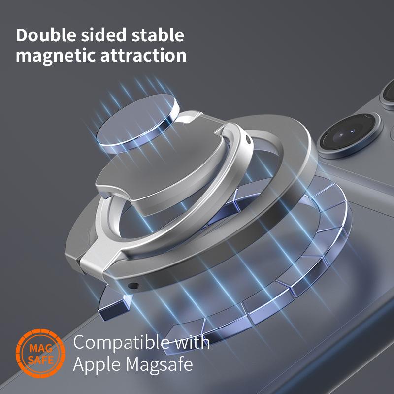 Double Sided for MagSafe Phone Stand Magnetic Phone Ring Holder Kickstand Magnet Grip for IPhone Samsung Folding Portable Holder 5
