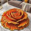 3D Floral Floor Rug Realistic Flower Pattern Floor Mat Non-Slip Absorbent Bathroom Rug for Living Room Bedroom Entrance Kitchen