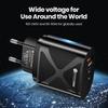 2.4A USB + 2PD Type-C LED Mobile Charger EU/US Spec