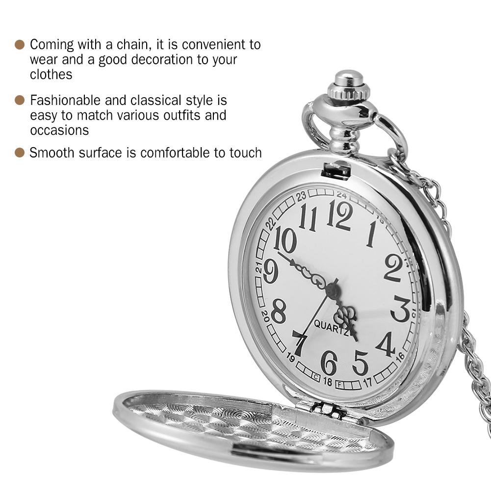 Hodinky Křemenné Hodinky 3 Barvy Klasické Křemenné Analogové Hladké Hodinky Přívěsek na Náhrdelník s Řetízkem