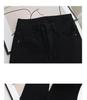 Women’s High Waist Black Micro Flare Jeans - Spring 2026, Stretchy, Slimming, Versatile, Petite Horseshoe Flare Design.