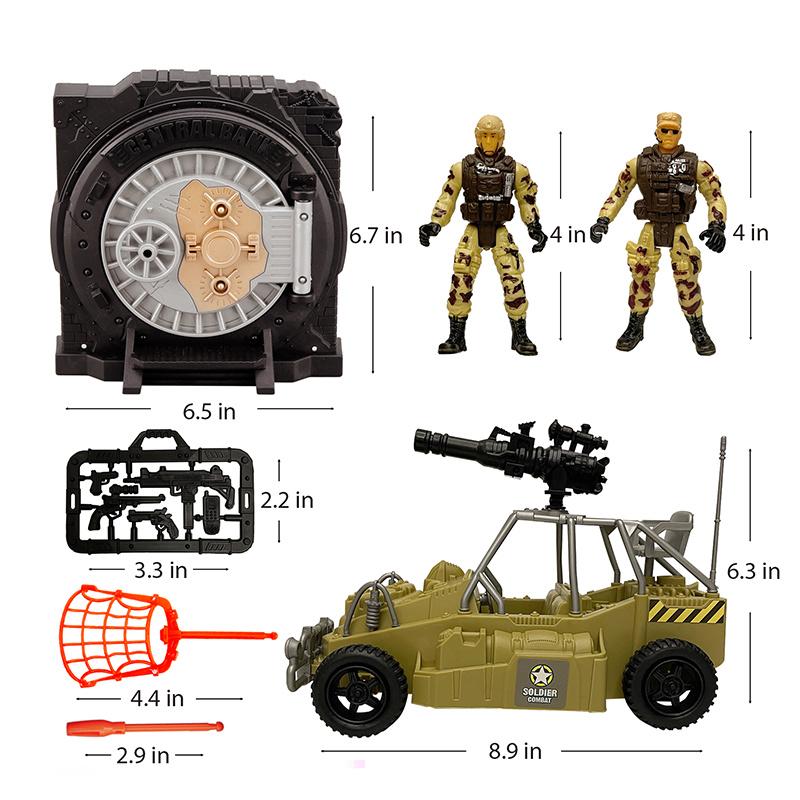 DIY Special Army Forces Playthings Featuring Military Bank War Versus Car SWAT Parts Camouflage Soldiers Enjoy Collection Designed For Children Boys