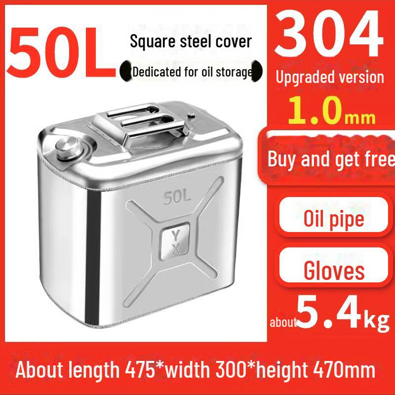 Butoaie de benzină din oțel inoxidabil 30L, 20L, 10L Rezervor de combustibil diesel