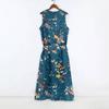 Robe Boho Sans Manches Pour Femmes Décontractée Coupe Ample Robe d'Été Imprimée